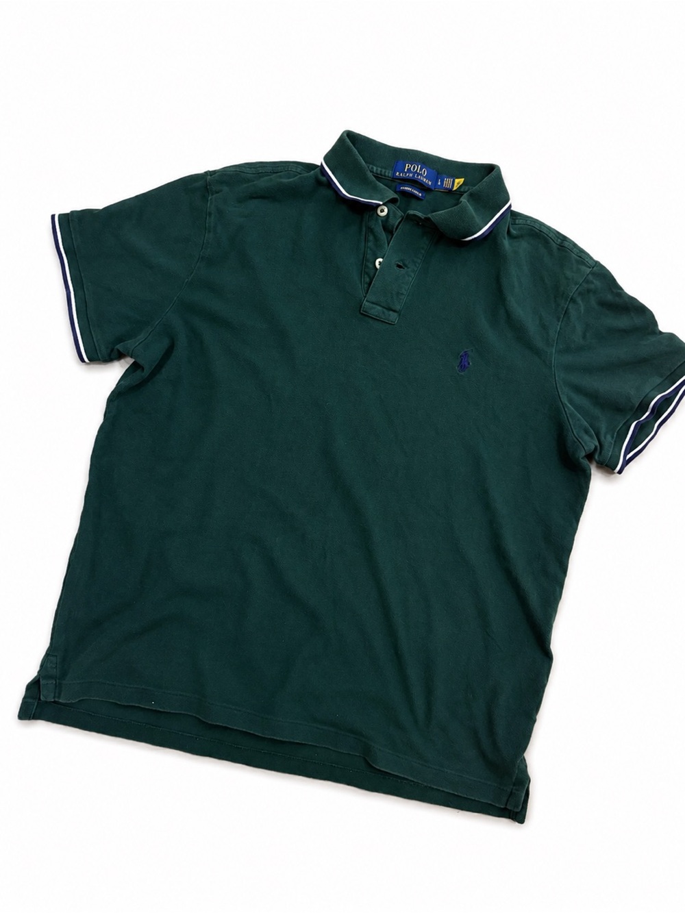 Polo Ralph Lauren Custom Slim Fit Polo Shirt – Dark Green – Boys Large